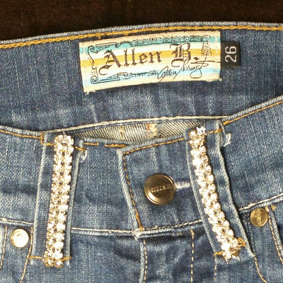 Allen B. Schwartz 26 Rhinestone bling Capri jeans - Picture 6 of 6